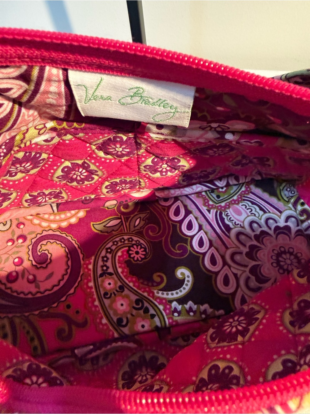 NWOT Vera Bradley Very Berry Paisley Shoulder Bag & Matching Wristlet Wallet Set - Picture 4 of 8